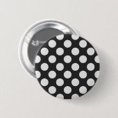 Zwart-witte poka Dots Ronde Button 5,7 Cm (Voorkant /achterkant)
