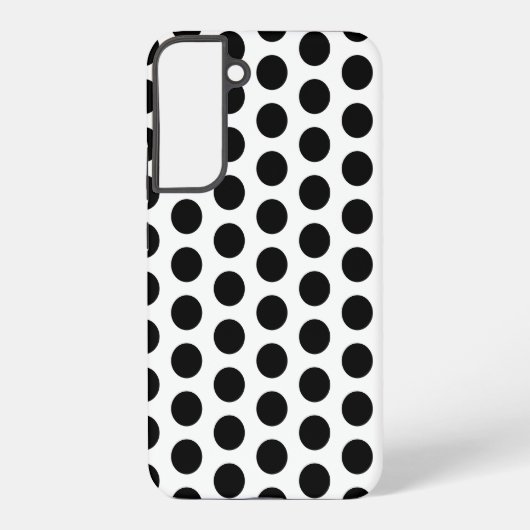 Zwart-witte poka Dots Samsung Galaxy Hoesje (Achterkant)