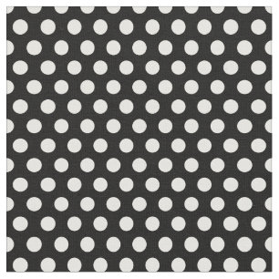 Zwart-witte poka Dots Stof