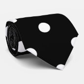 Zwart-witte poka Dots Stropdas (Opgerold)