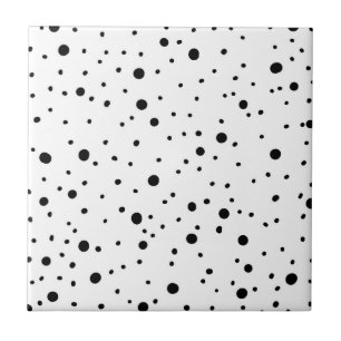 Zwart-witte poka Dots Tegeltje
