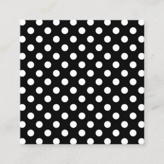 Zwart-witte poka Dots Vierkante Visitekaartje