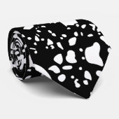 Zwart-witte pokadot stropdas (Opgerold)