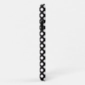 Zwart-witte pooldots, gedopt, Jouw naam Case-Mate iPhone Case (Achterkant/rechts)