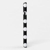 Zwart-witte pooldots, gedopt, Jouw naam Case-Mate iPhone Case (Achterkant/rechts)