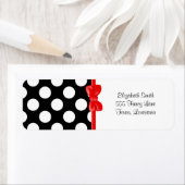 Zwart-witte pooldots, poolvlek etiket (Insitu)