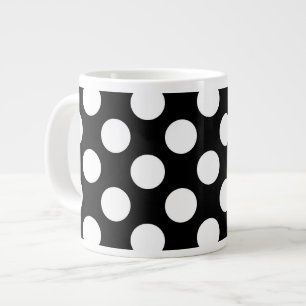 Zwart-witte pooldots, poolvlek extra grote beker