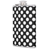 Zwart-witte pooldots, poolvlek heupfles (Links)