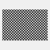 Zwart-witte pooldots, poolvlek inpakpapier vel (Voorkant 2)