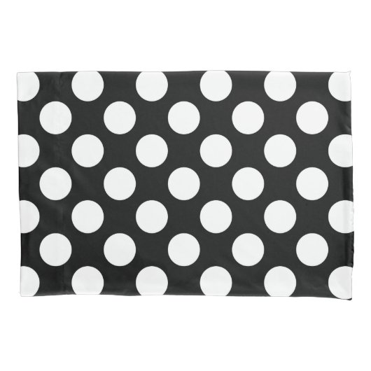 Zwart-witte pooldots, poolvlek kussensloop (Voorkant)