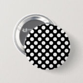 Zwart-witte pooldots, poolvlek ronde button 5,7 cm (Voorkant /achterkant)