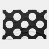 Zwart-witte pooldots, poolvlek theedoek (Horizontaal)