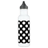 Zwart-witte pooldots, poolvlek waterfles (Rechts)
