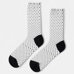 Zwart-witte pooldots sokken
