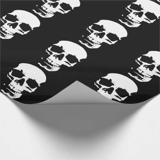 Zwart-witte Pop Kunst Stijlvolle wolk Cadeaupapier (Hoek)