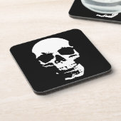 Zwart-witte Pop Kunst Stijlvolle wolk Drankjes Onderzetter (Linkerzijde)