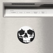 Zwart-witte Pop Kunst Stijlvolle wolk Magneet (Insitu (Vaatwasser))