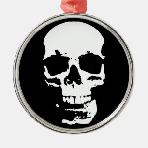 Zwart-witte Pop Kunst Stijlvolle wolk Metalen Ornament