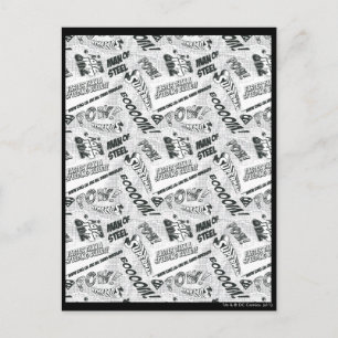 Zwart-witte pow! briefkaart