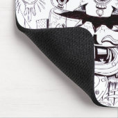 Zwart-witte Psychedelic Muismat (Hoek)