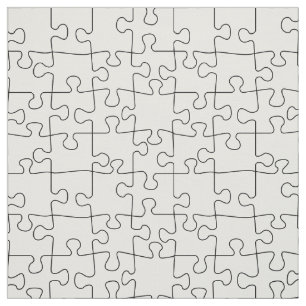 Zwart-witte puzzel die het patroon herhaalt stof