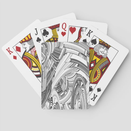 Zwart-witte ramp pokerkaarten (Achterkant)