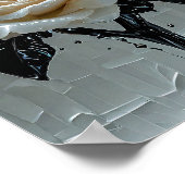 Zwart-witte roos poster (Hoek)