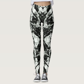 Zwart-witte Rorschach-inktvlekken Leggings