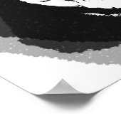 Zwart-witte roze afbeelding poster (Hoek)