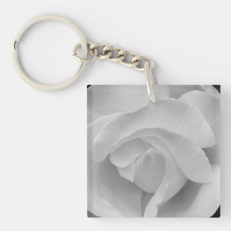 Zwart-witte roze sleutelhanger