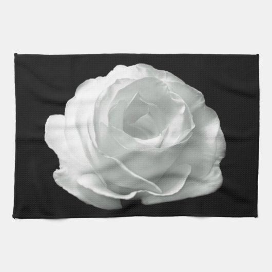 Zwart-witte roze theedoek (Horizontaal)