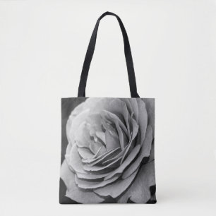 Zwart-witte roze tote bag