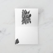 Zwart-witte rozen Weduwschap Dank je Kaart (Binnen)