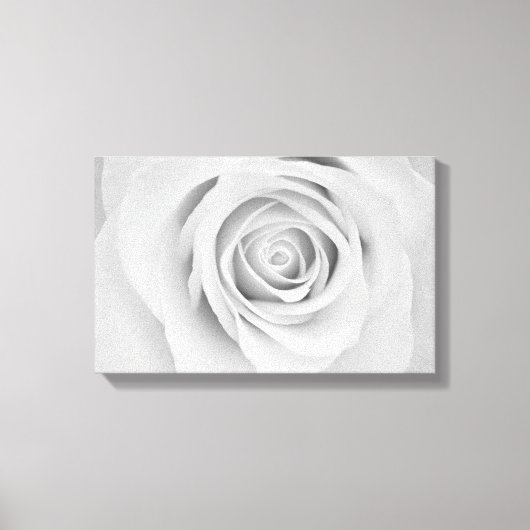 Zwart-witte rozenbloem Canvasafdruk Canvas Afdruk (Voorkant)