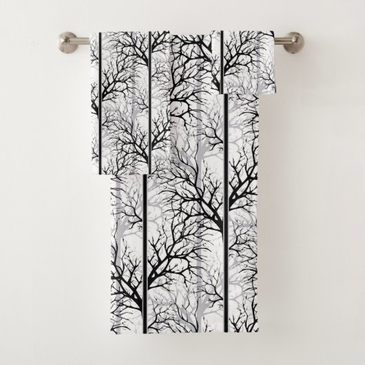 Zwart-witte samenvatting bad handdoek (Insitu)