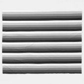 Zwart-witte schaduwstrepen fleece deken (Voorkant (Horizontaal))
