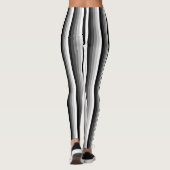 Zwart-witte schaduwstrepen leggings (Achterkant)