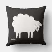 Zwart & Witte Schapen Worp Kussen (Achterkant)