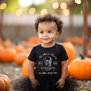 Zwart-witte schedel gepersonaliseerde Halloween Pa