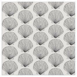 Zwart-witte schelp stof