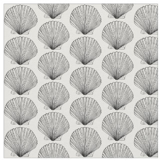 Zwart-witte schelp stof
