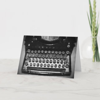 Zwart-witte Schrijfmachine Kaart
