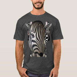 Zwart - Witte Silhouette Zebras T-shirt