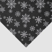 Zwart-witte sneeuwvlok tissuepapier (Detail)