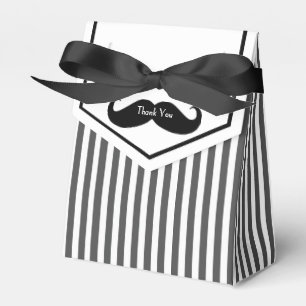 Zwart-witte snor Groomsman Gift Box Bedankdoosjes