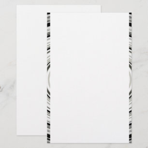 Zwart-witte spiraal briefpapier