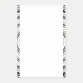 Zwart-witte spiraal post-it® notes (Voorkant)