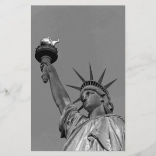 Zwart & Witte Statue of Liberty New York Briefpapier