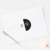 Zwart-witte Sticker (Envelop)