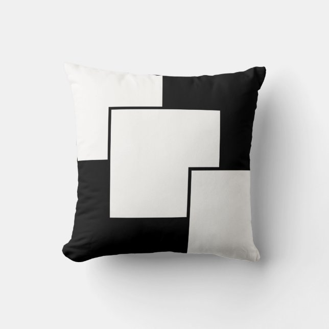 Zwart-witte stijl kussen (Voorkant)